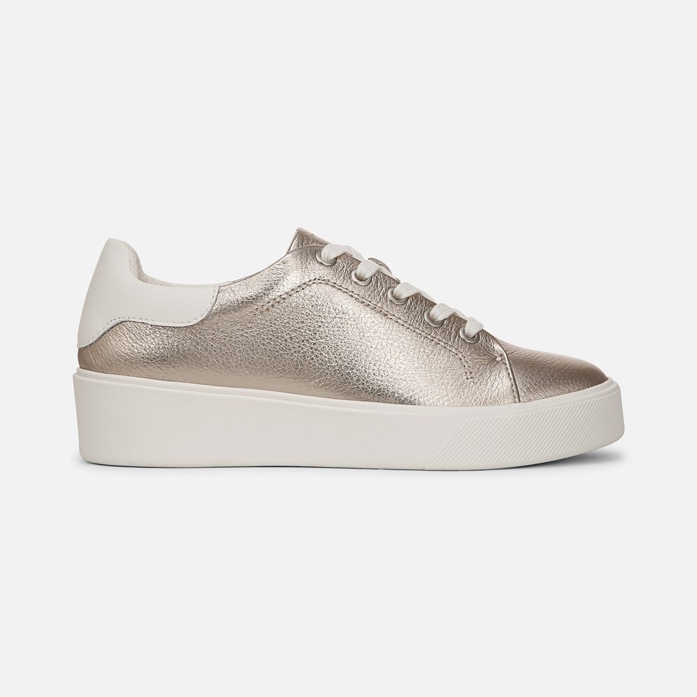 Naturalizer Morrison 2.0 Lace Up Sneaker - Warm Silver / White Leather Naturalizer Morrison 2.0 Lace Up Sneaker - Warm Silver / White Leather
