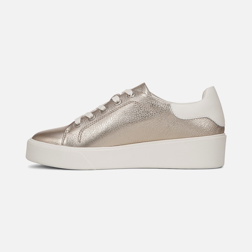 Naturalizer Morrison 2.0 Lace Up Sneaker - Warm Silver / White Leather Naturalizer Morrison 2.0 Lace Up Sneaker - Warm Silver / White Leather