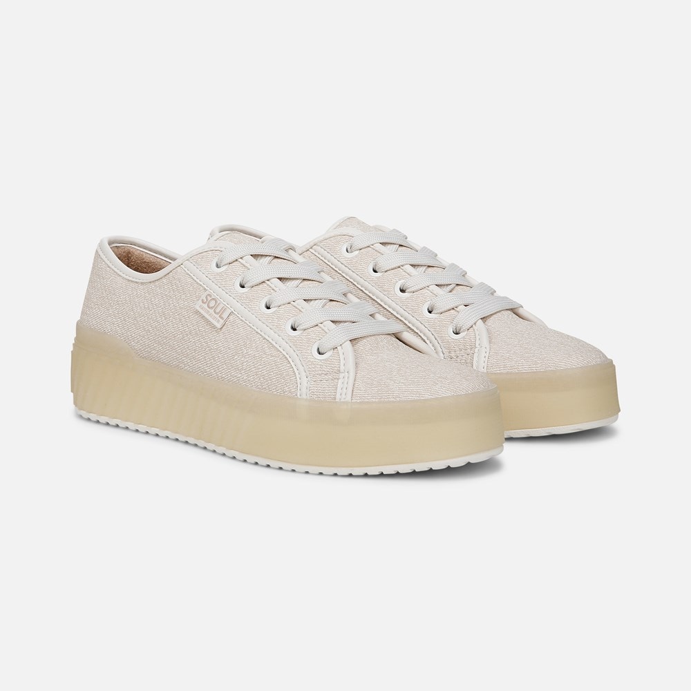 Naturalizer SOUL Iliana Lace Up Sneaker - Light Sand Fabric