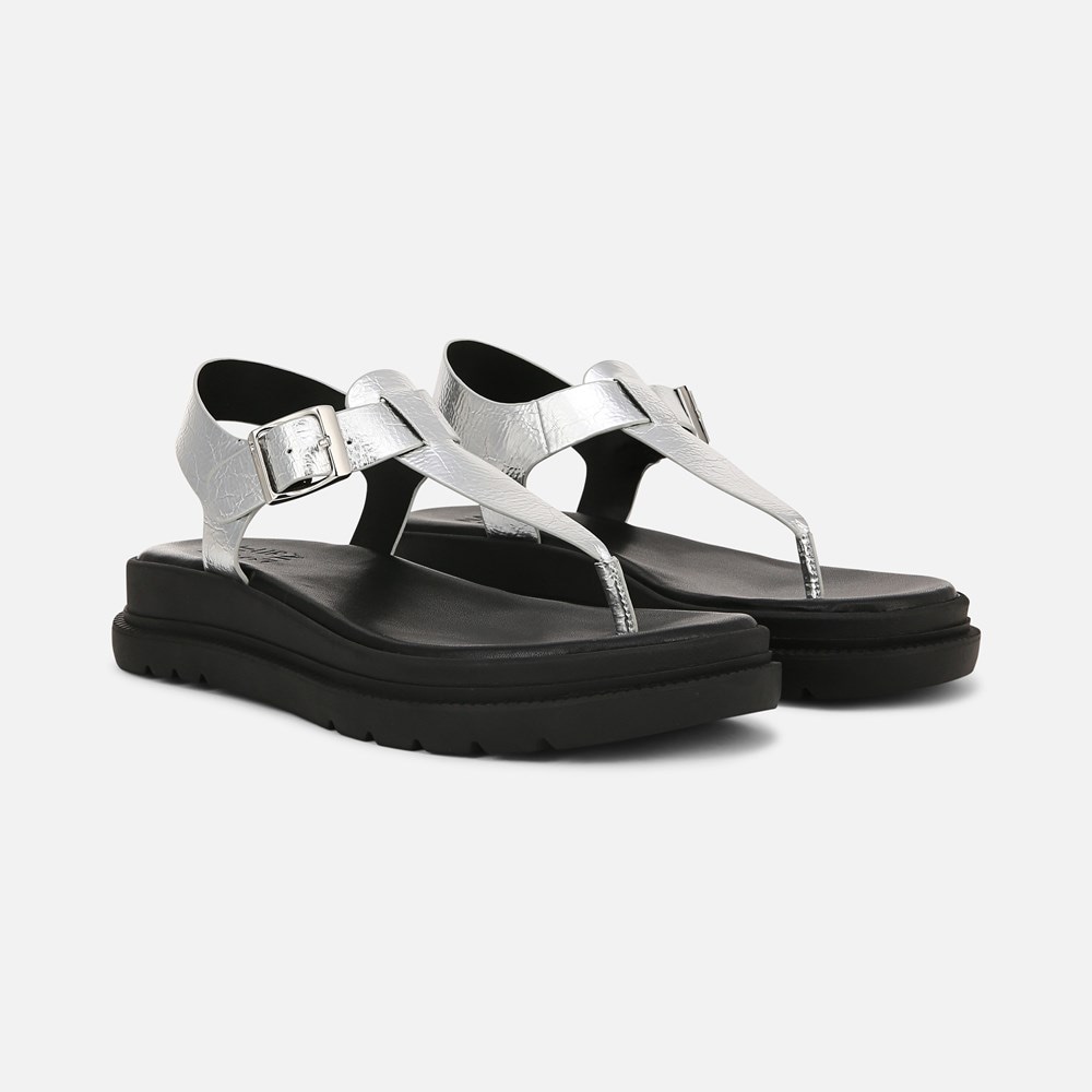 Naturalizer Alyssa Sandal - Silver Faux Leather