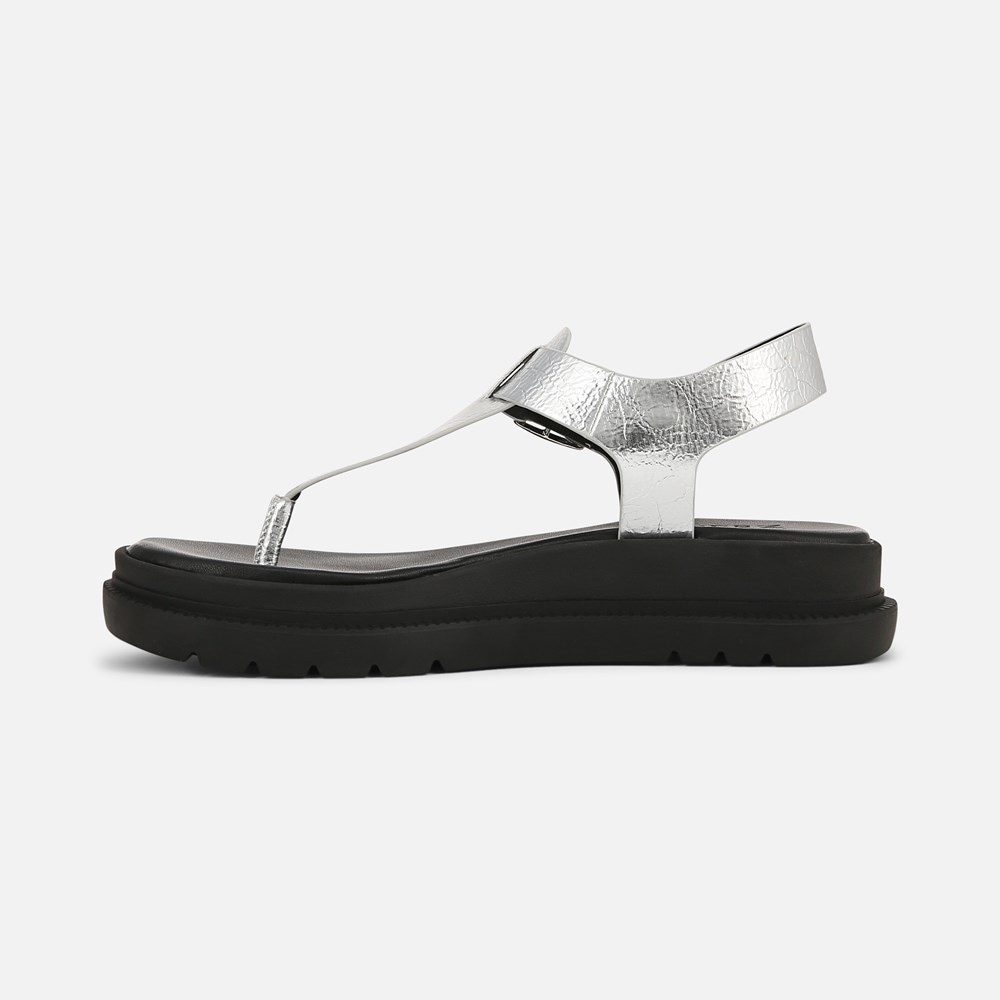 Naturalizer Alyssa Sandal - Silver Faux Leather Naturalizer Alyssa Sandal - Silver Faux Leather