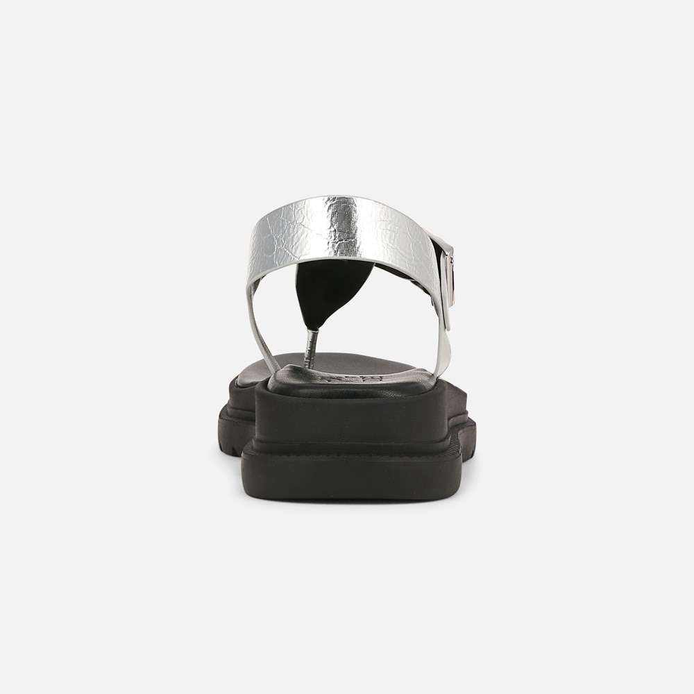 Naturalizer Alyssa Sandal - Silver Faux Leather Naturalizer Alyssa Sandal - Silver Faux Leather