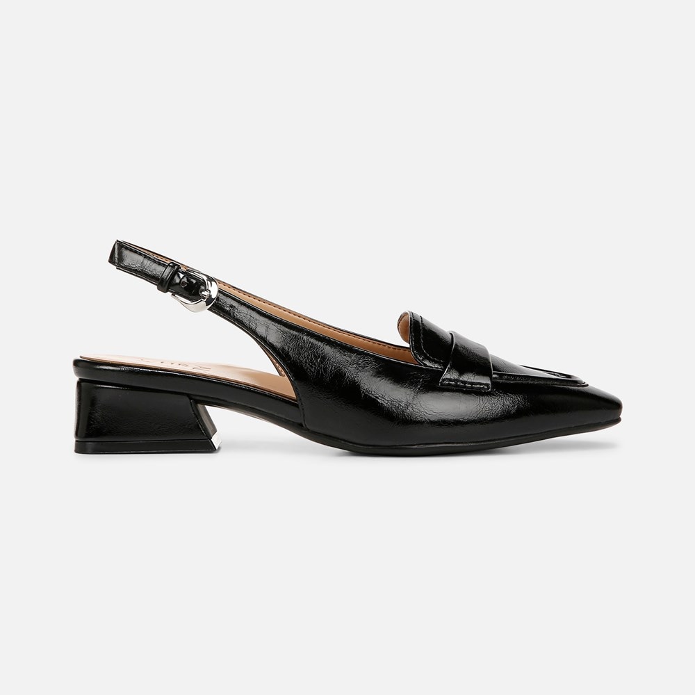 Naturalizer Garner Slingback - Black Faux Leather Naturalizer Garner Slingback - Black Faux Leather
