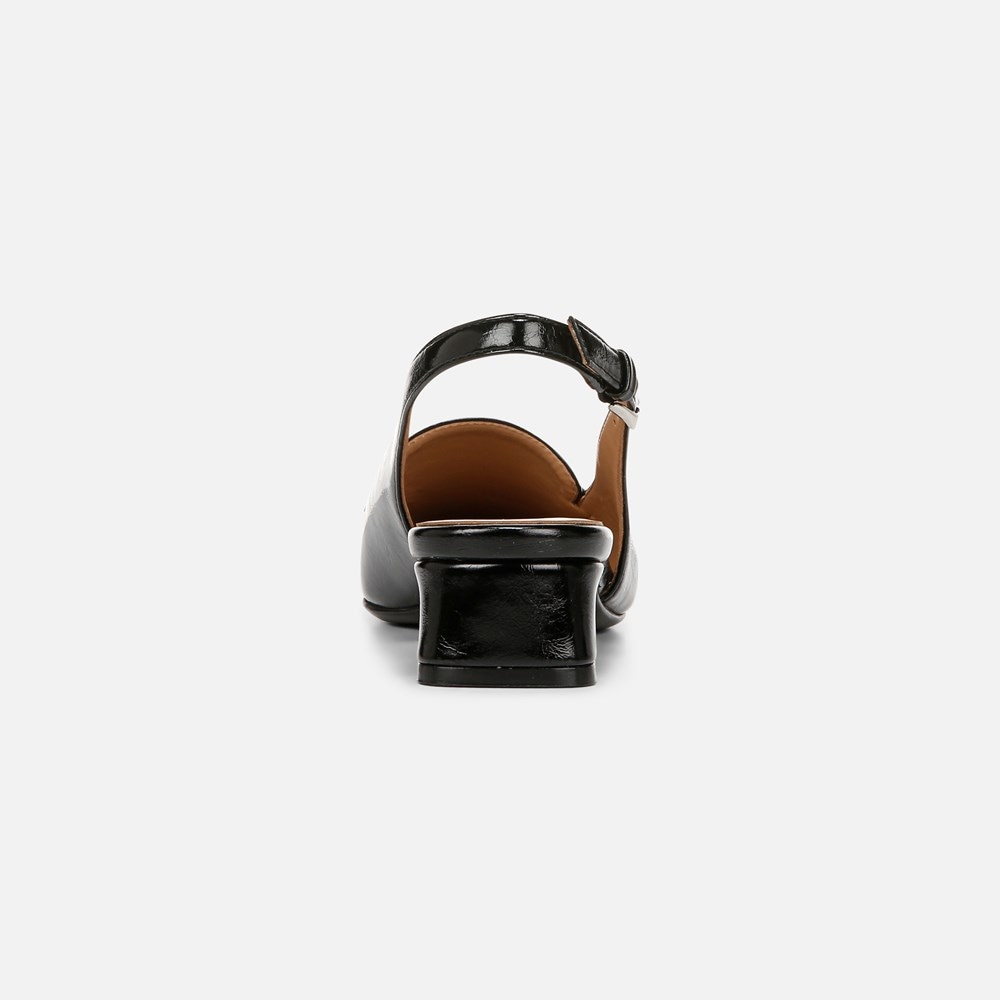 Naturalizer Garner Slingback - Black Faux Leather Naturalizer Garner Slingback - Black Faux Leather