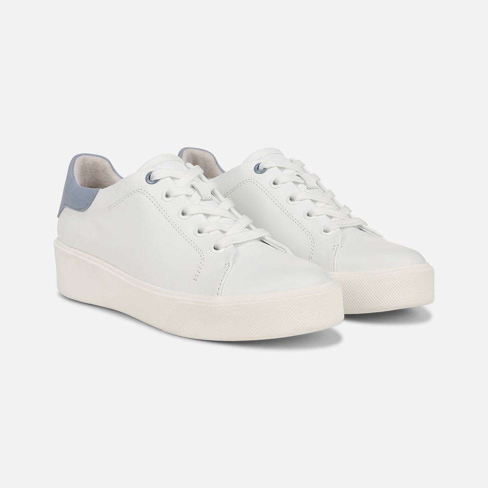 Naturalizer Morrison 2.0 Lace Up Sneaker - White/Blue Leather