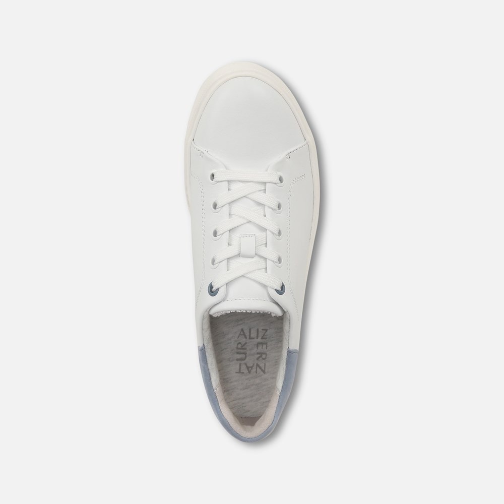 Naturalizer Morrison 2.0 Lace Up Sneaker - White/Blue Leather Naturalizer Morrison 2.0 Lace Up Sneaker - White/Blue Leather