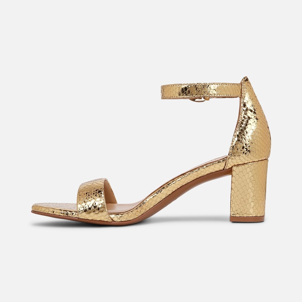 Naturalizer Limited Edition Vera Dress Sandal - Yellow Metallic Snake Print Leather Naturalizer Limited Edition Vera Dress Sandal - Yellow Metallic Snake Print Leather