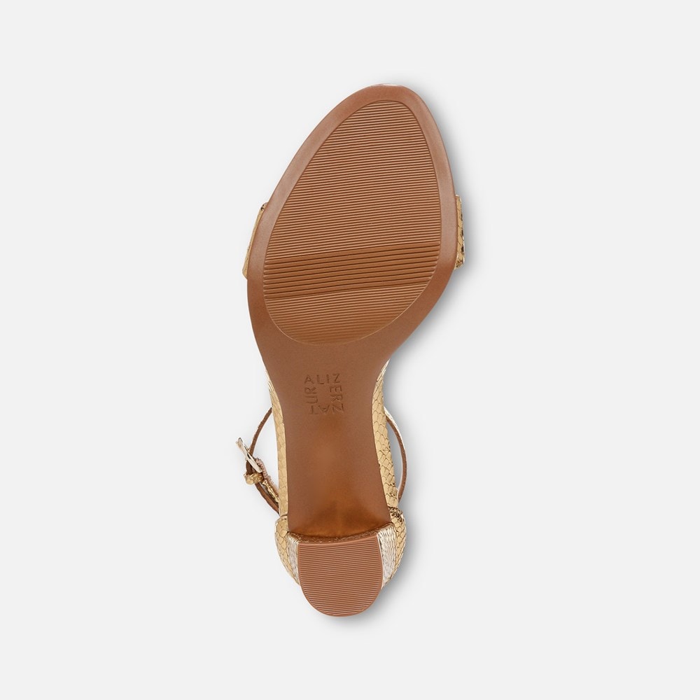 Naturalizer Limited Edition Vera Dress Sandal - Yellow Metallic Snake Print Leather Naturalizer Limited Edition Vera Dress Sandal - Yellow Metallic Snake Print Leather