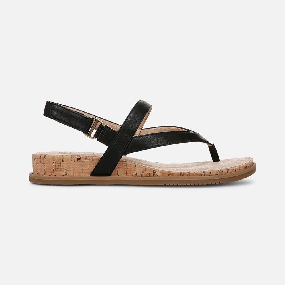 Naturalizer SOUL Carolyn Sandal - Black Faux Leather Naturalizer SOUL Carolyn Sandal - Black Faux Leather
