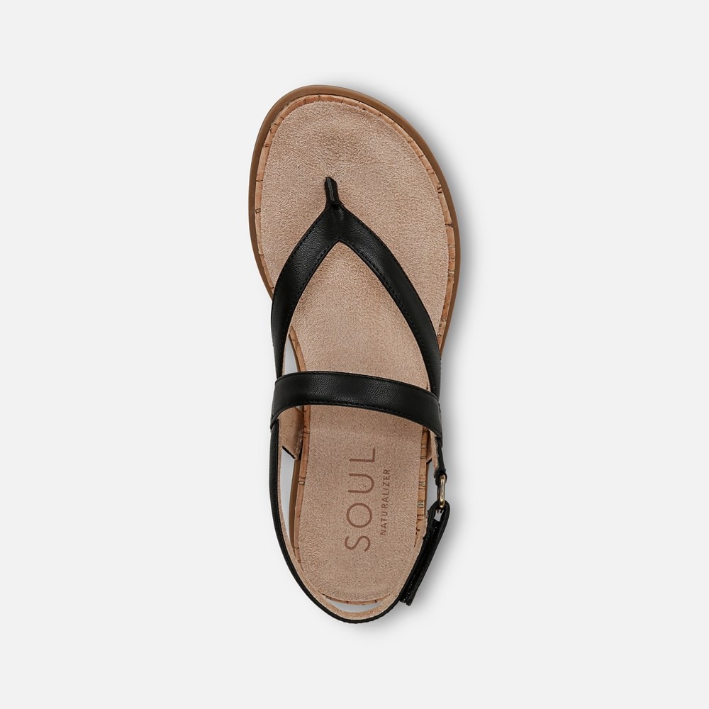 Naturalizer SOUL Carolyn Sandal - Black Faux Leather Naturalizer SOUL Carolyn Sandal - Black Faux Leather