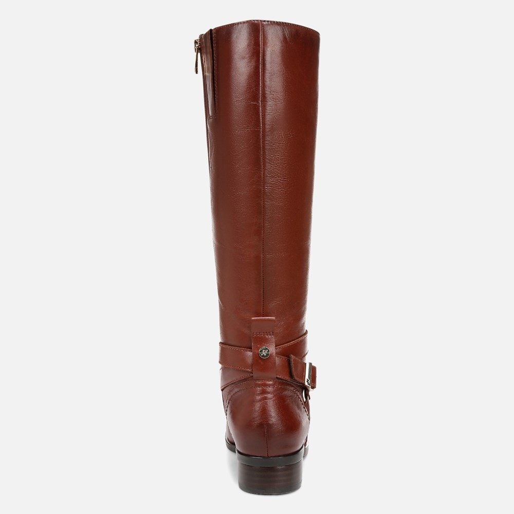 Naturalizer Rena 2 Wide Calf Riding Boot - Deep Saddle Brown Leather