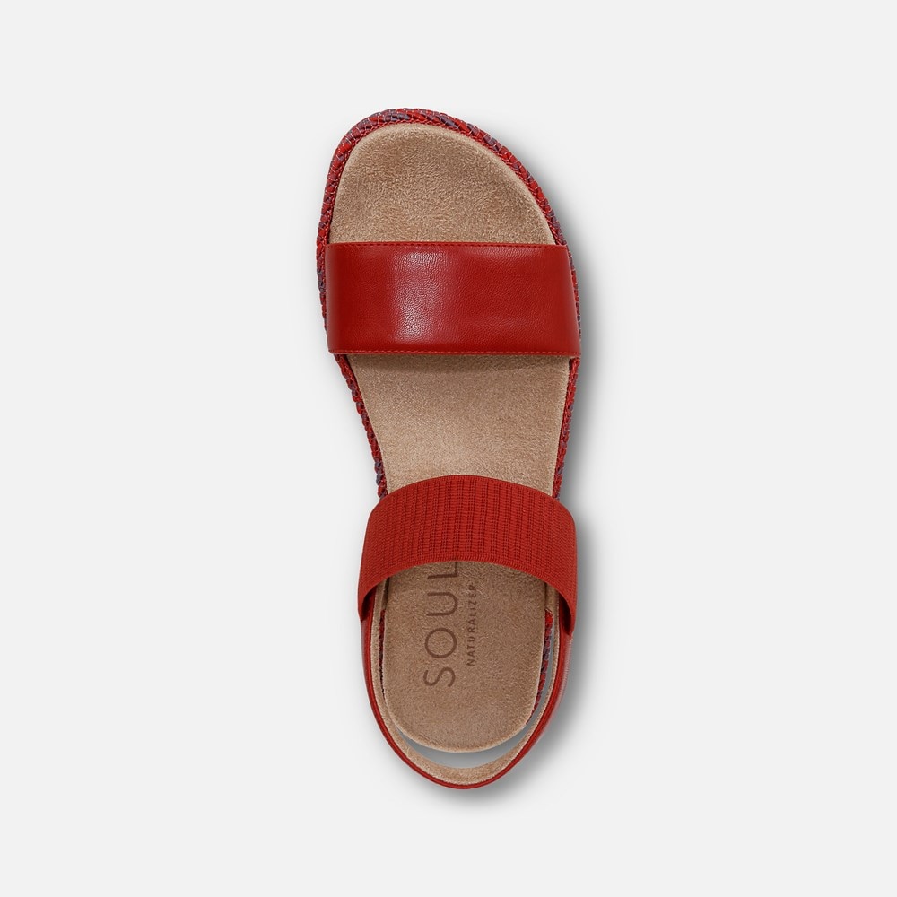 Naturalizer SOUL Diana Strappy Sandal - Red Clay Faux Leather Naturalizer SOUL Diana Strappy Sandal - Red Clay Faux Leather