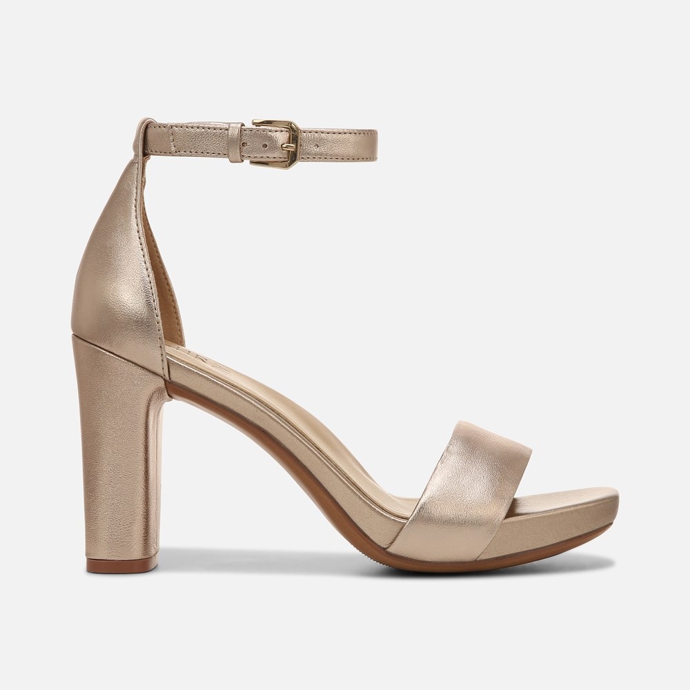 Naturalizer Joy Dress Sandal - Light Bronze Leather