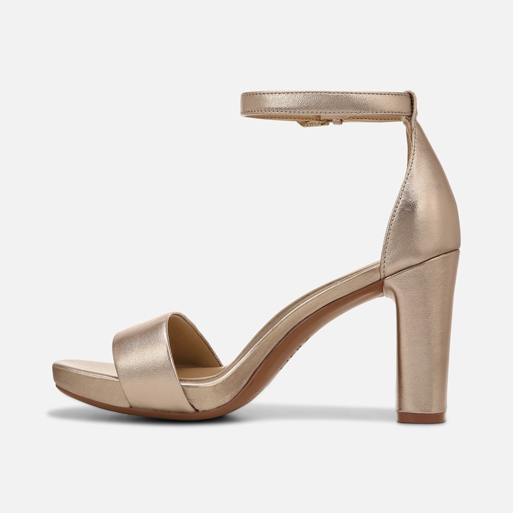 Naturalizer Joy Dress Sandal - Light Bronze Leather