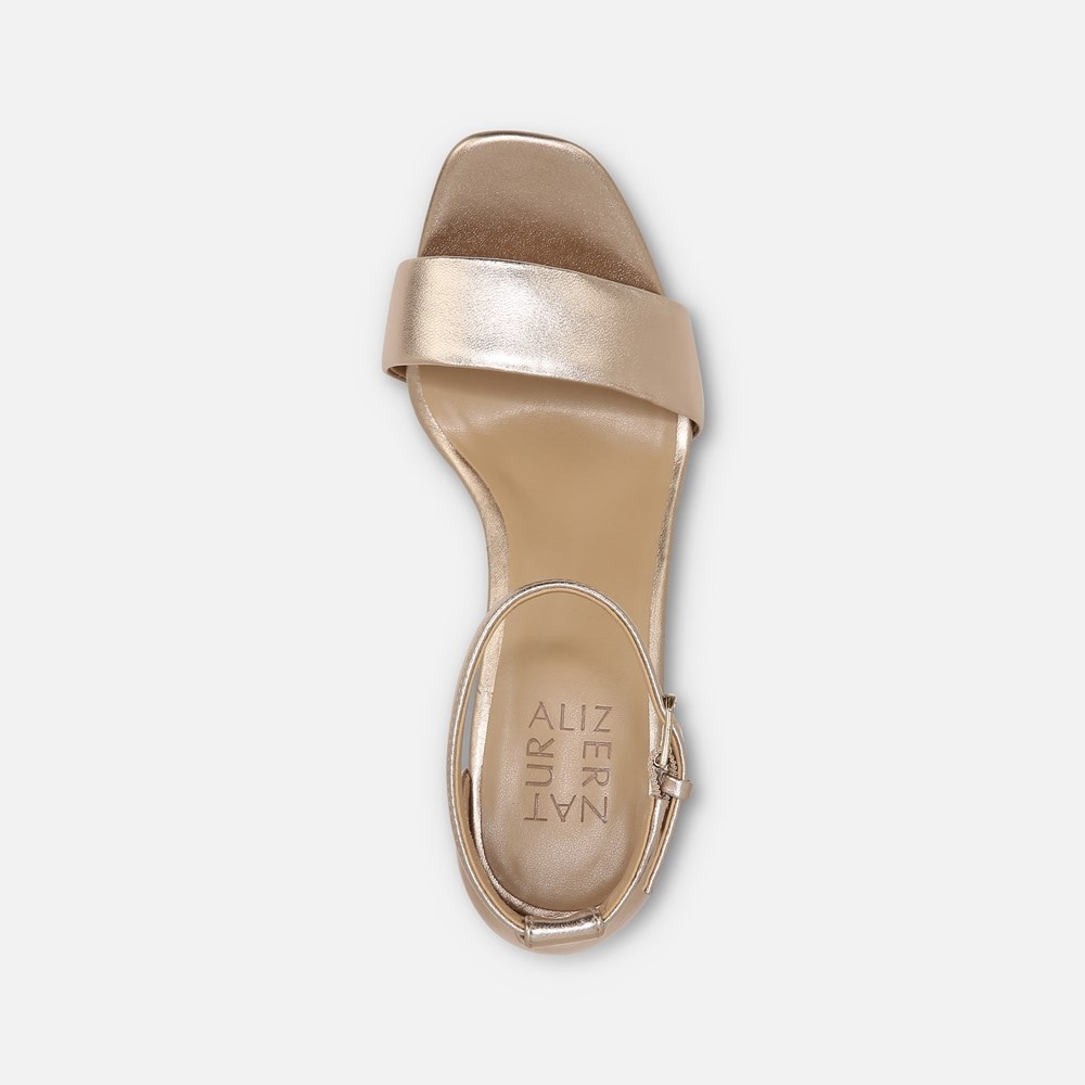 Naturalizer Joy Dress Sandal - Light Bronze Leather