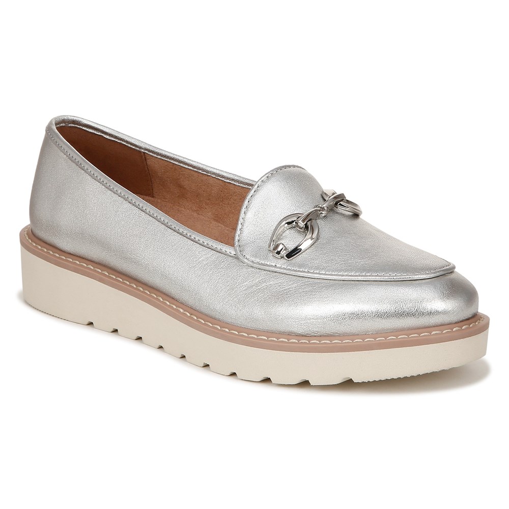 Naturalizer Adiline Bit Loafer - Silver Leather Naturalizer Adiline Bit Loafer - Silver Leather