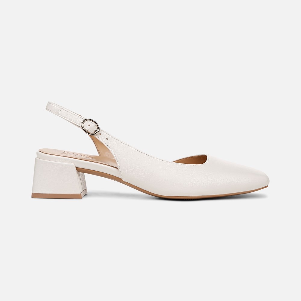 Naturalizer Jayla Slingback Pump - Warm White Leather Naturalizer Jayla Slingback Pump - Warm White Leather