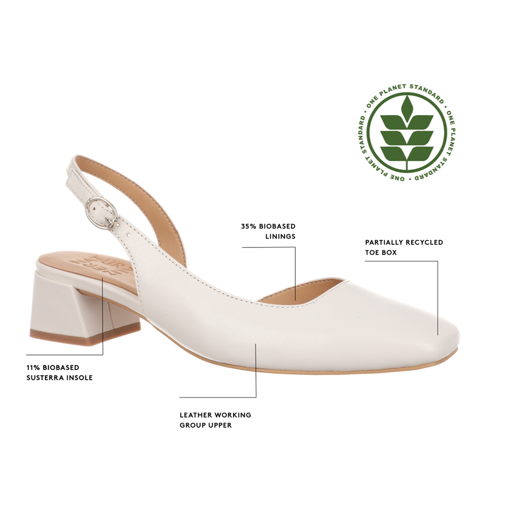 Naturalizer Jayla Slingback Pump - Warm White Leather Naturalizer Jayla Slingback Pump - Warm White Leather