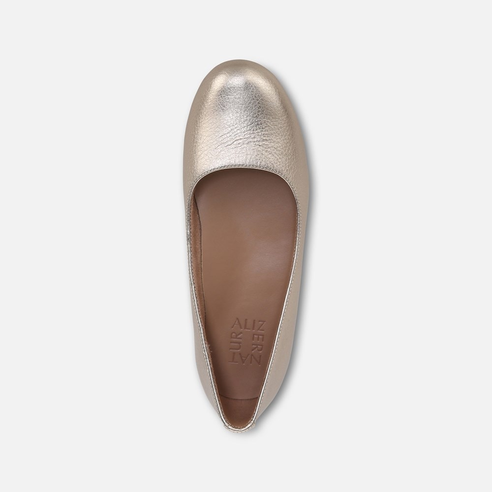 Naturalizer Maxwell Ballet Flat - Warm Silver Leather Naturalizer Maxwell Ballet Flat - Warm Silver Leather