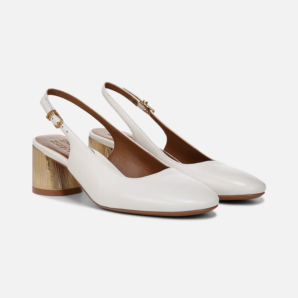 Naturalizer Lane Slingback Pump - Warm White Leather