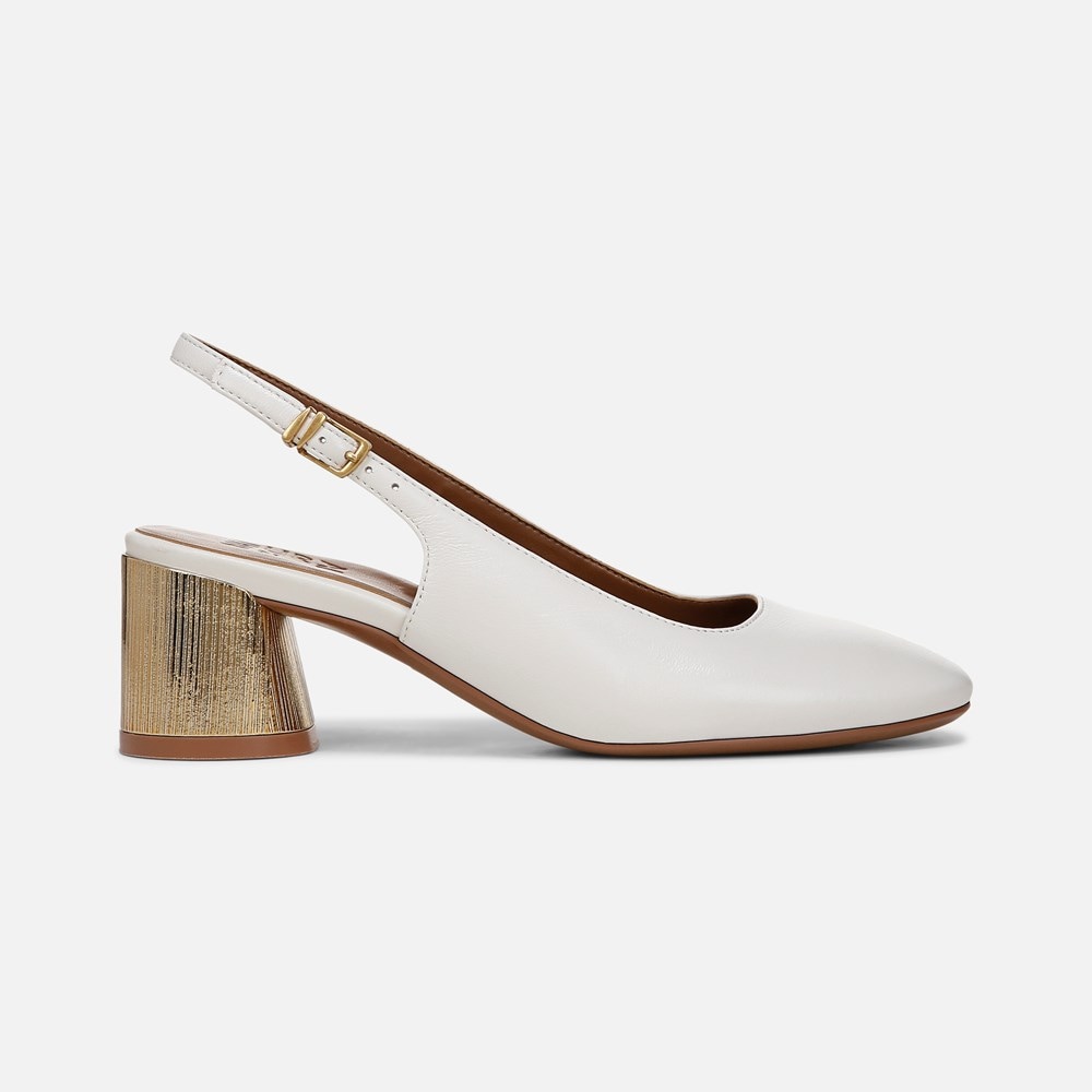 Naturalizer Lane Slingback Pump - Warm White Leather
