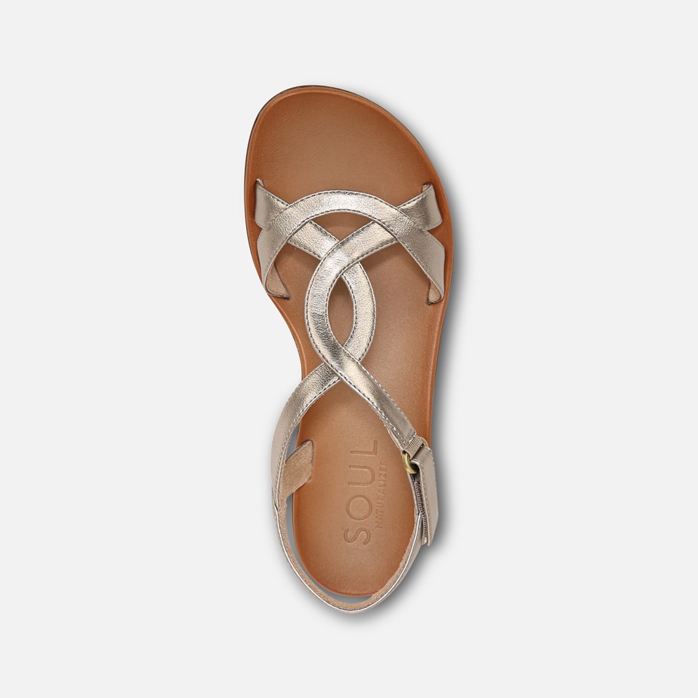 Naturalizer SOUL Solo Sandal - Warm Silver Synthetic Naturalizer SOUL Solo Sandal - Warm Silver Synthetic