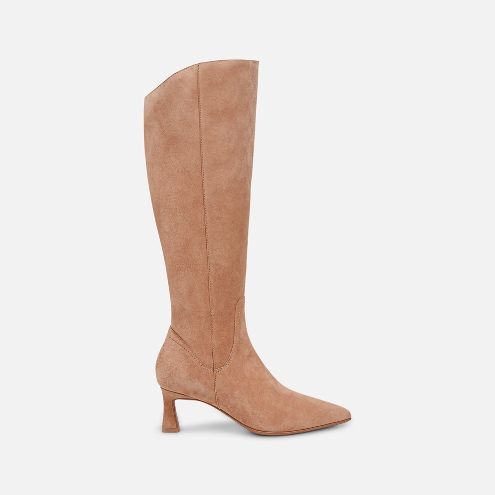 Naturalizer Deesha Extra Wide Calf Knee High Boot - Café Suede Naturalizer Deesha Extra Wide Calf Knee High Boot - Café Suede