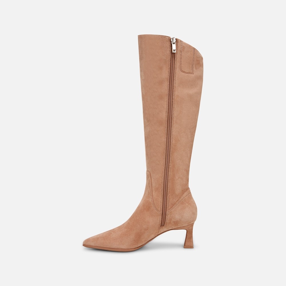 Naturalizer Deesha Extra Wide Calf Knee High Boot - Café Suede Naturalizer Deesha Extra Wide Calf Knee High Boot - Café Suede