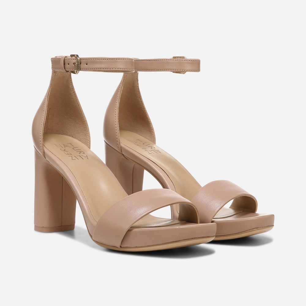 Naturalizer Joy Dress Sandal - Creme Brulee Leather