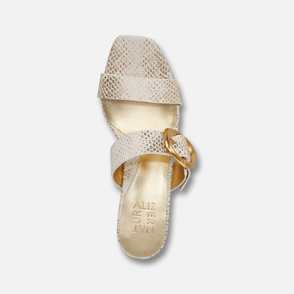 Naturalizer Ida Dress Sandal - White Gold Snake Print Leather Naturalizer Ida Dress Sandal - White Gold Snake Print Leather