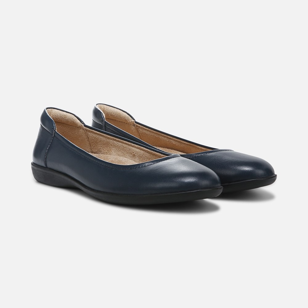 Naturalizer Flexy Flat - Navy Leather Naturalizer Flexy Flat - Navy Leather