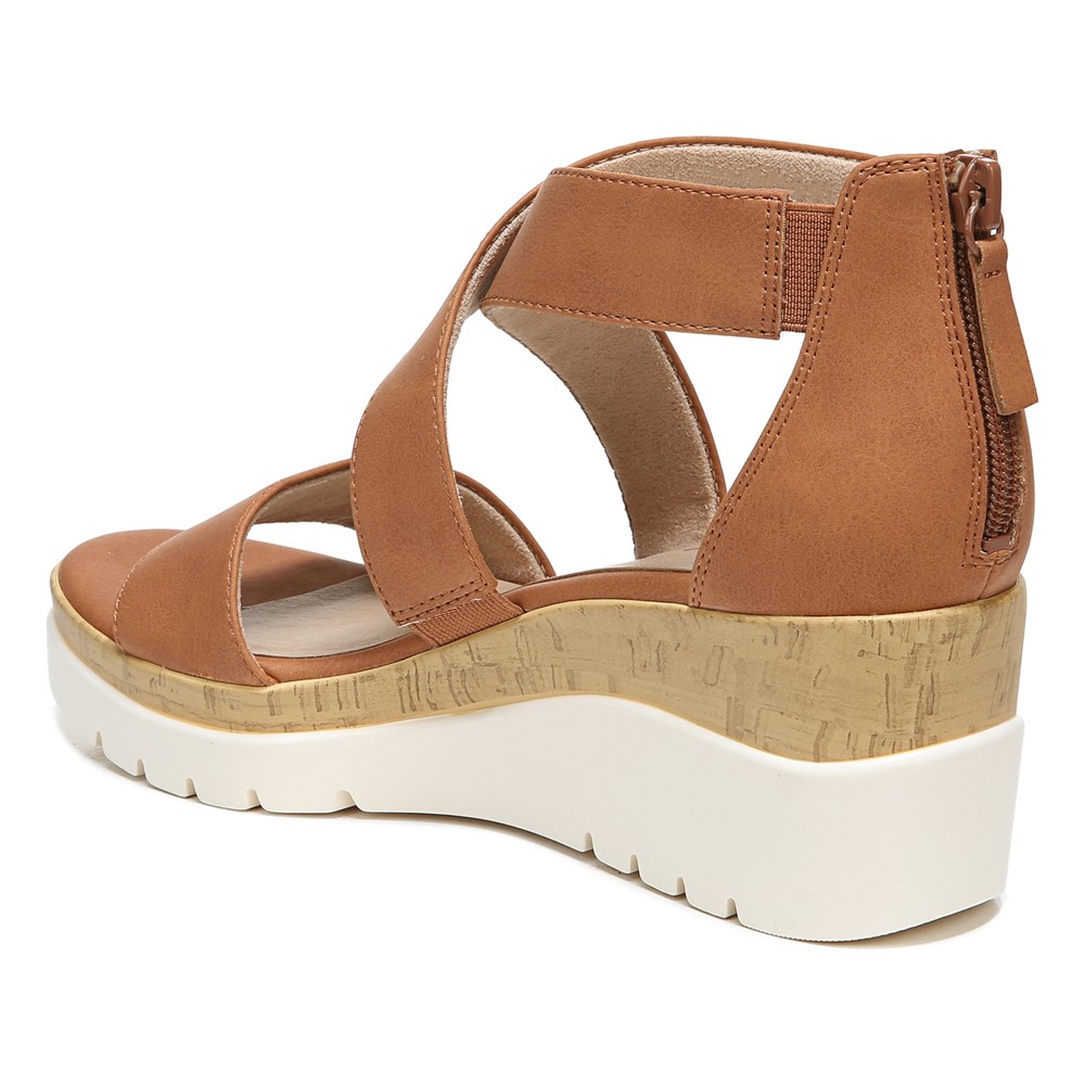 Naturalizer Soul Goodtimes Wedge Sandal - Toffee Synthetic Naturalizer Soul Goodtimes Wedge Sandal - Toffee Synthetic