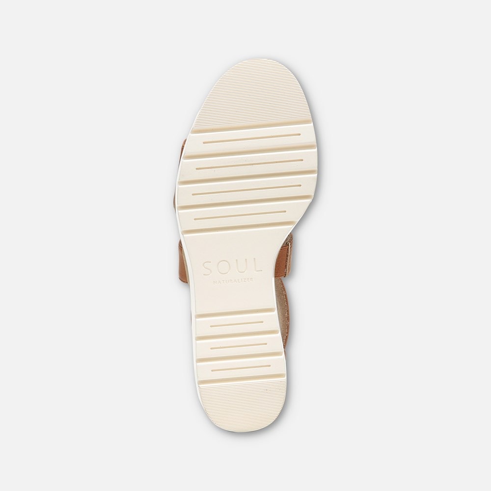 Naturalizer Soul Goodtimes Wedge Sandal - Toffee Synthetic Naturalizer Soul Goodtimes Wedge Sandal - Toffee Synthetic