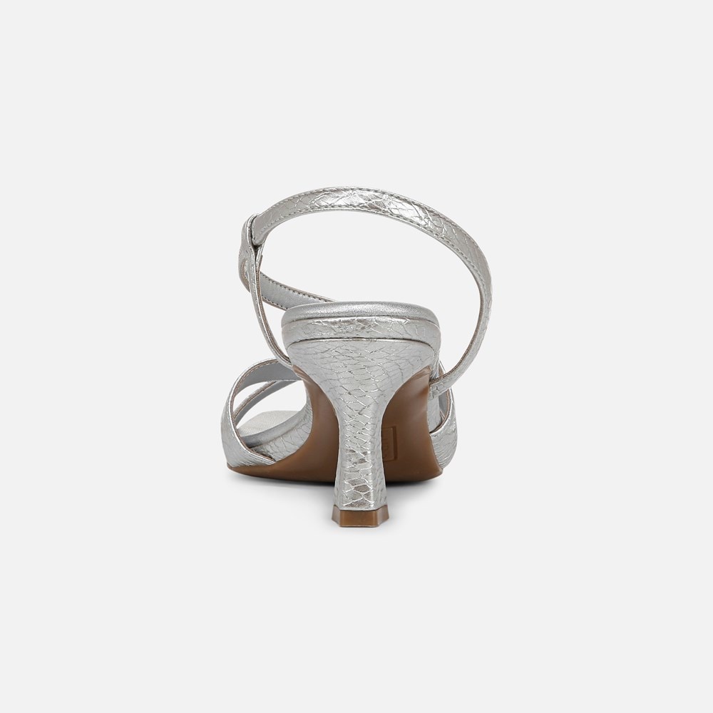 Naturalizer Kieran Strappy Dress Sandal - Silver Snake Faux Leather Naturalizer Kieran Strappy Dress Sandal - Silver Snake Faux Leather