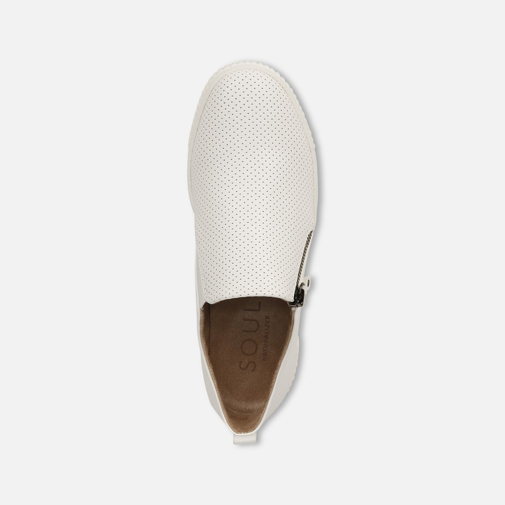 Naturalizer SOUL Turner Slip On Sneaker - White Synthetic Nubuck Naturalizer SOUL Turner Slip On Sneaker - White Synthetic Nubuck