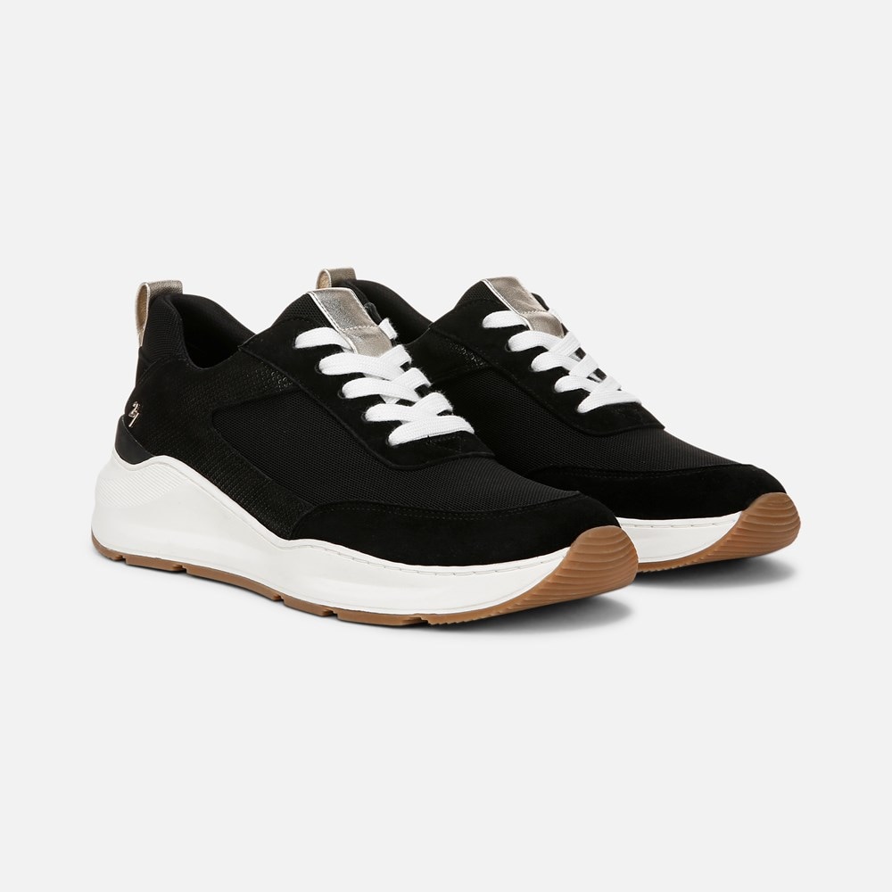 Naturalizer 27 EDIT Brooke Lace-up Sneaker - Black Leather \u0026 Mesh Naturalizer 27 EDIT Brooke Lace-up Sneaker - Black Leather \u0026 Mesh