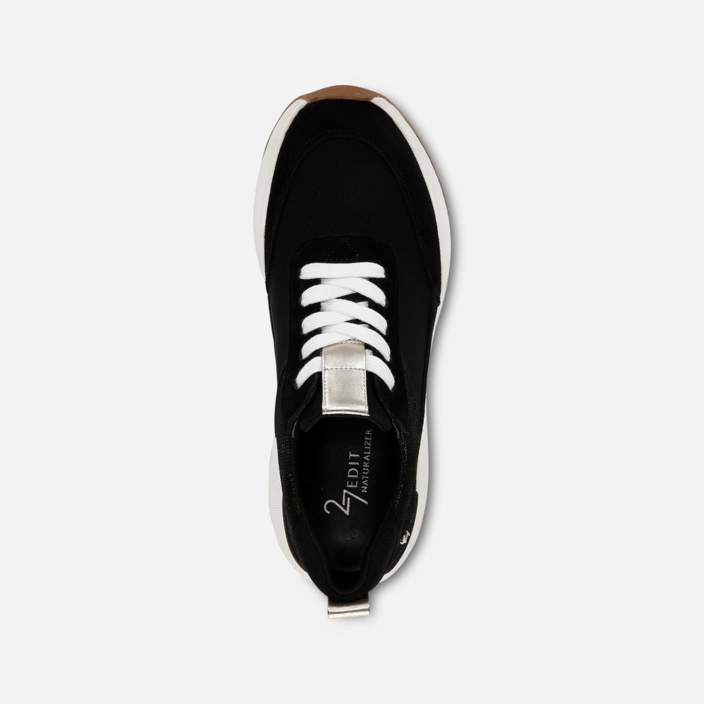 Naturalizer 27 EDIT Brooke Lace-up Sneaker - Black Leather \\u0026 Mesh Naturalizer 27 EDIT Brooke Lace-up Sneaker - Black Leather \\u0026 Mesh