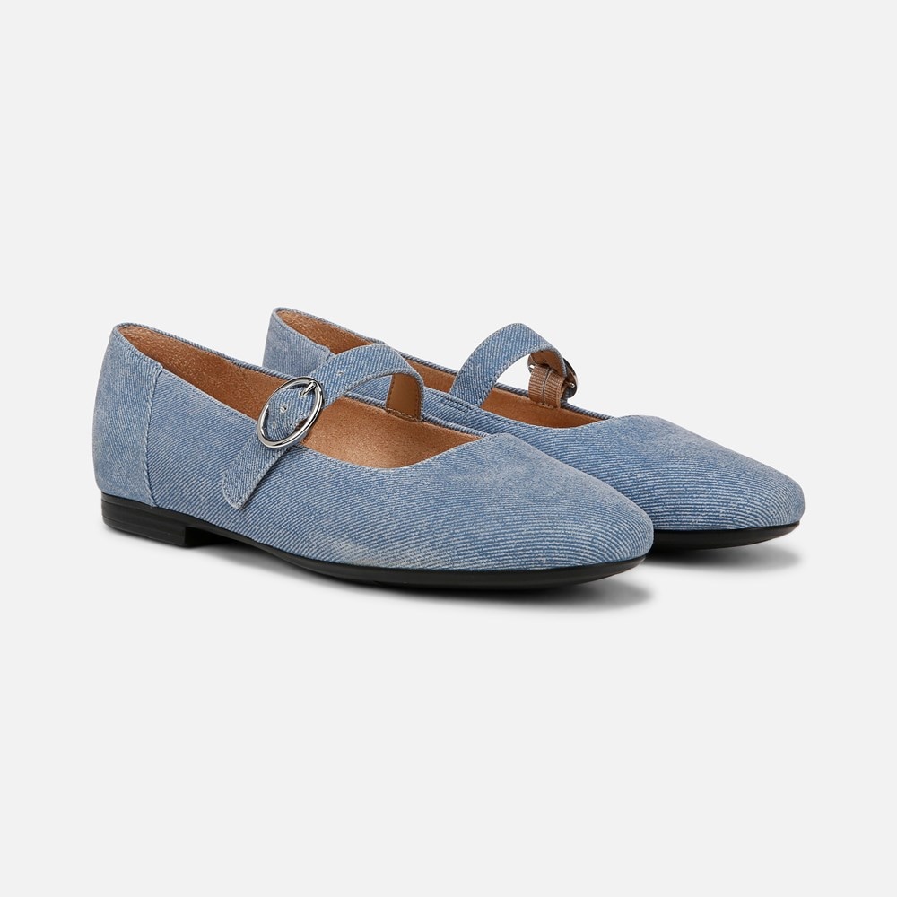 Naturalizer Kelly Mary Jane Flat - Denim Blue Suede Naturalizer Kelly Mary Jane Flat - Denim Blue Suede