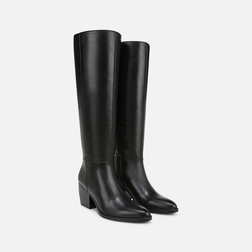 Naturalizer Fae Wide Calf Knee High Boot - Black Leather Naturalizer Fae Wide Calf Knee High Boot - Black Leather