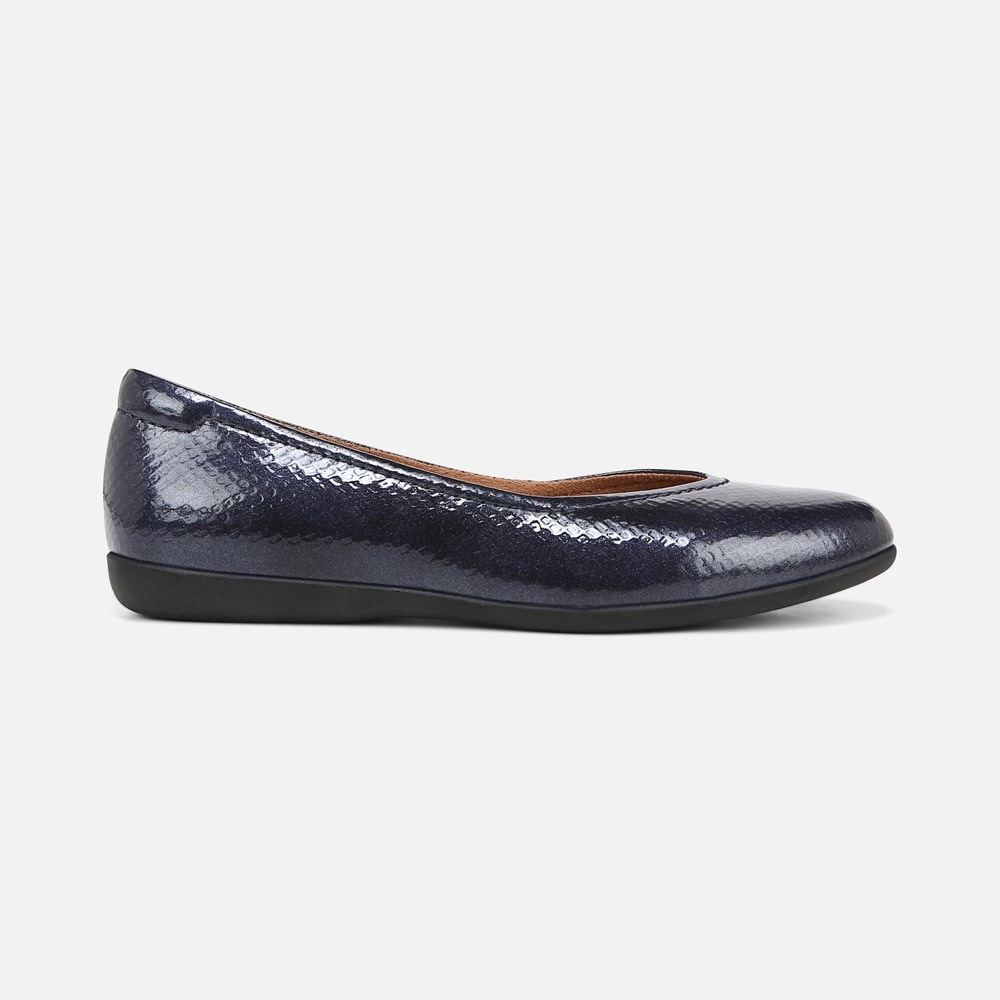 Naturalizer Vivienne Flat - Midnight Blue Faux Leather Naturalizer Vivienne Flat - Midnight Blue Faux Leather