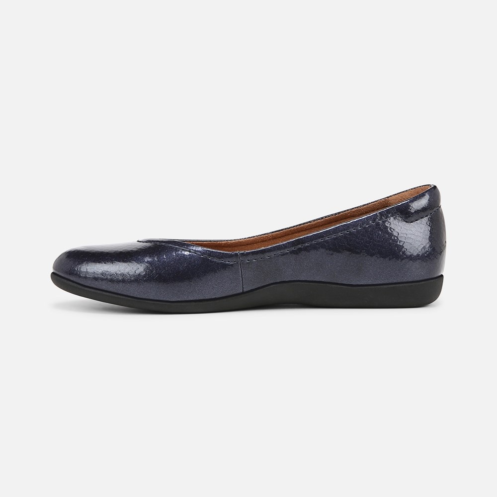 Naturalizer Vivienne Flat - Midnight Blue Faux Leather Naturalizer Vivienne Flat - Midnight Blue Faux Leather