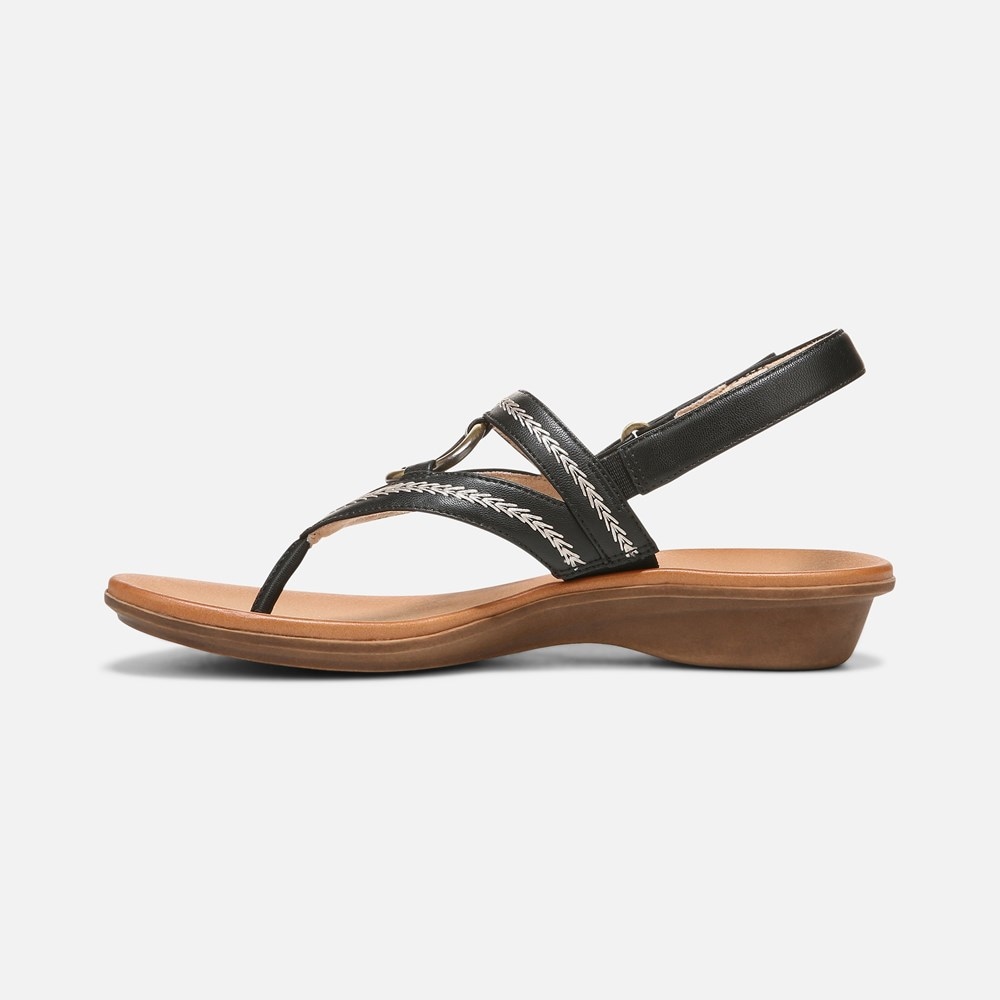 Naturalizer SOUL Sunny Sandal - Black Faux Leather Naturalizer SOUL Sunny Sandal - Black Faux Leather
