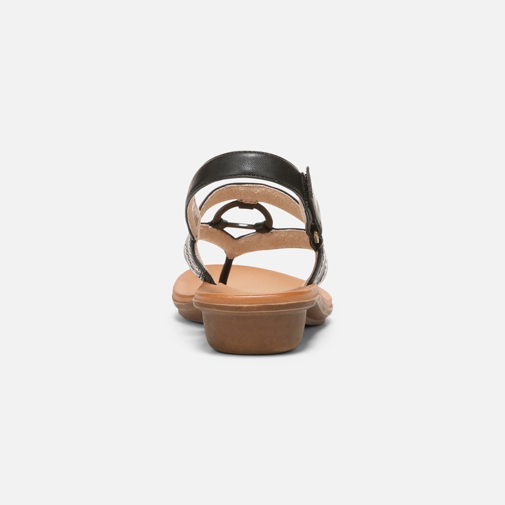 Naturalizer SOUL Sunny Sandal - Black Faux Leather Naturalizer SOUL Sunny Sandal - Black Faux Leather