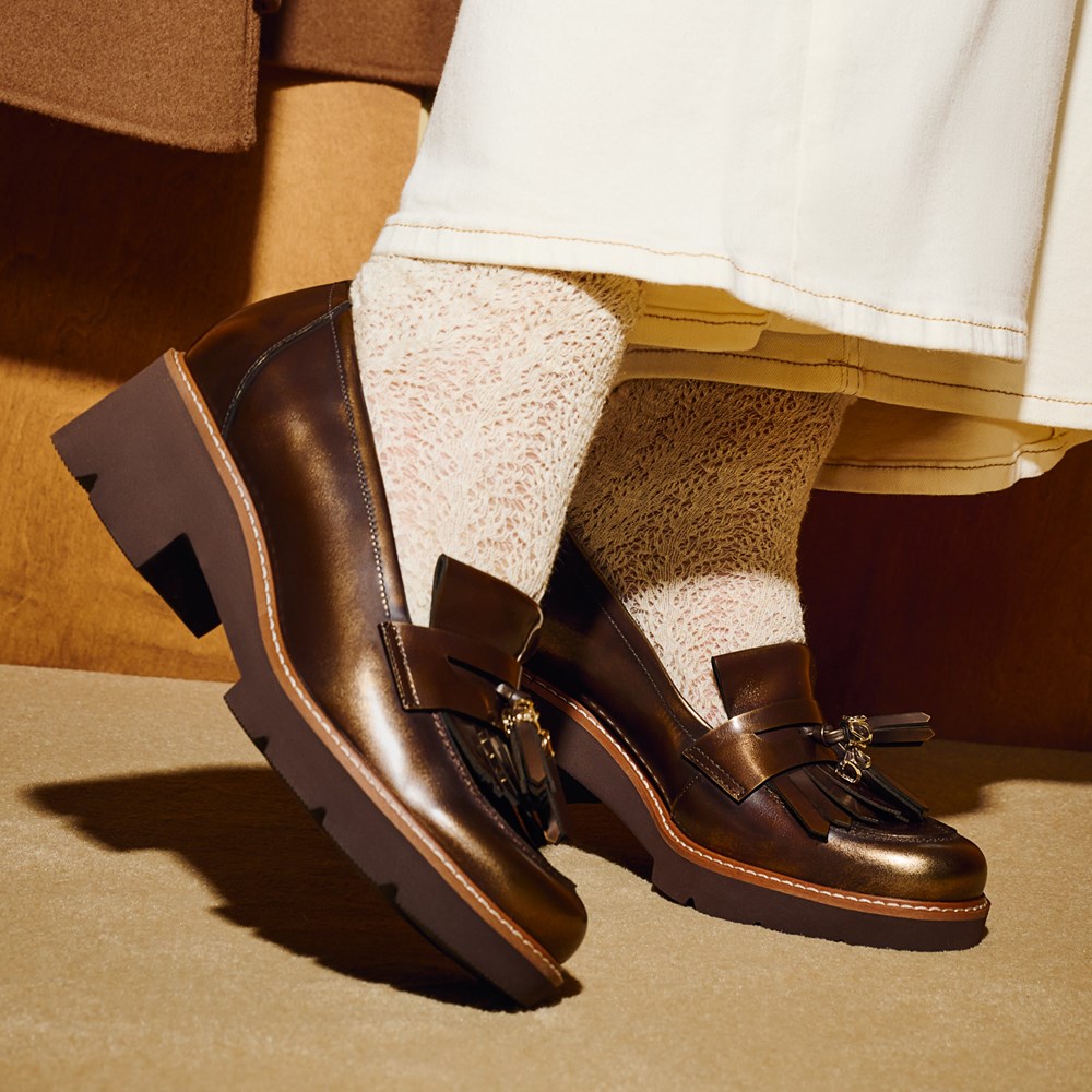 Naturalizer Desmond Lug Loafer - Bronze Leather Naturalizer Desmond Lug Loafer - Bronze Leather