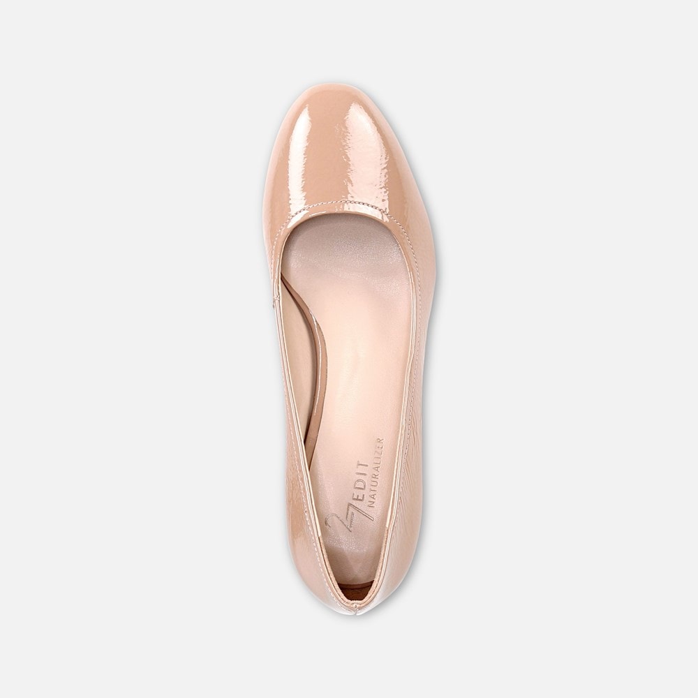 Naturalizer 27 Edit Rebecca Pump - Taupe Patent Leather Naturalizer 27 Edit Rebecca Pump - Taupe Patent Leather