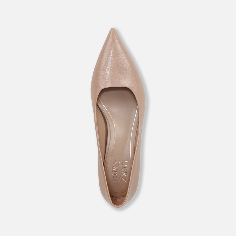 Naturalizer Natalia Kitten Heel - Warm Taupe Tan Leather Naturalizer Natalia Kitten Heel - Warm Taupe Tan Leather