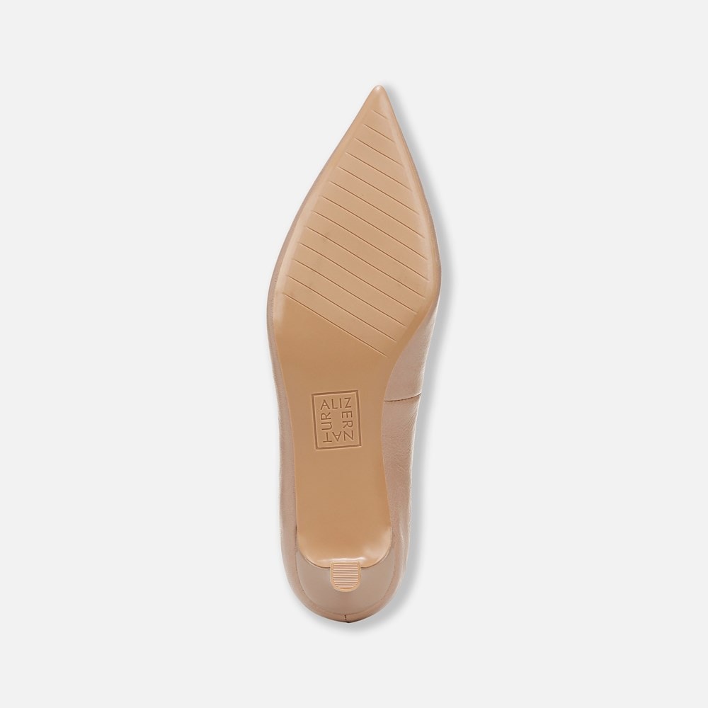 Naturalizer Natalia Kitten Heel - Warm Taupe Tan Leather Naturalizer Natalia Kitten Heel - Warm Taupe Tan Leather