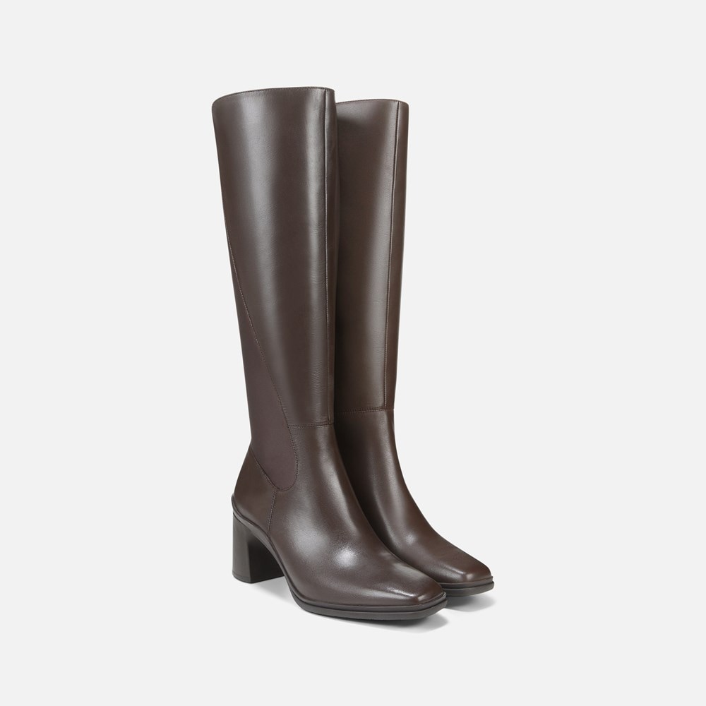 Naturalizer Axel Weatherproof Knee High Boot - Oxford Brown Wp Leather
