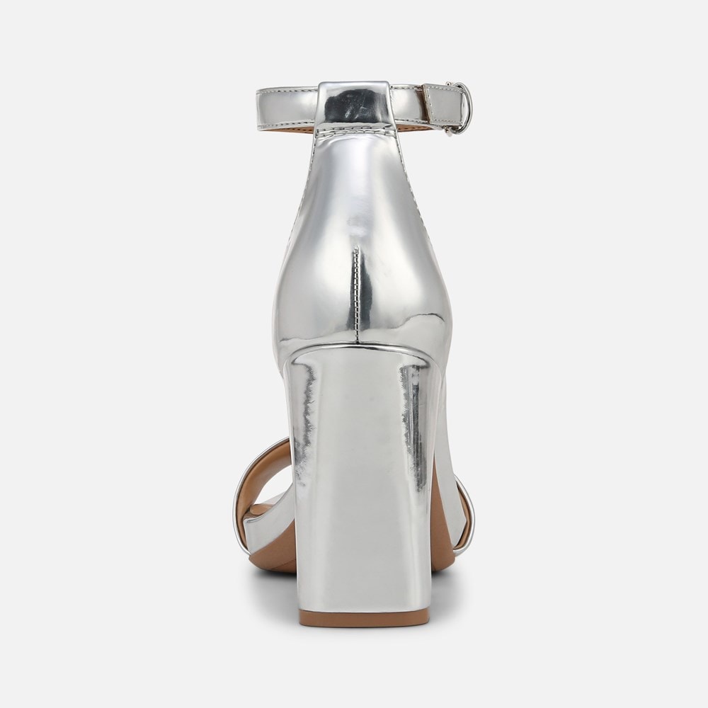 Naturalizer Joy Dress Sandal - Silver Faux Leather Naturalizer Joy Dress Sandal - Silver Faux Leather