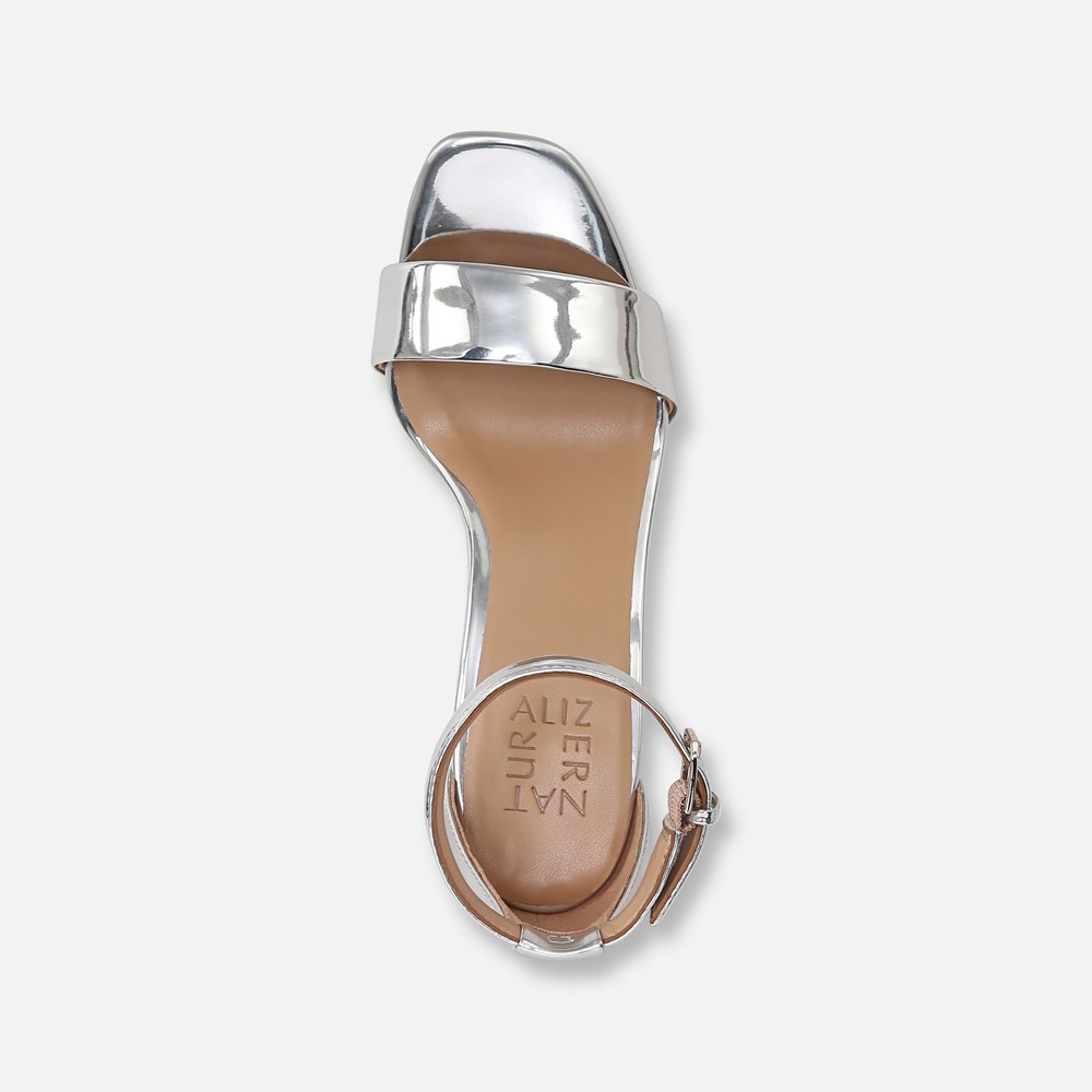Naturalizer Joy Dress Sandal - Silver Faux Leather Naturalizer Joy Dress Sandal - Silver Faux Leather
